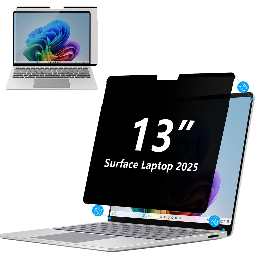 Adeway Magnetischer Blickschutz für Surface Laptop 13 Zoll (2025), Blendfrei, 30° Seitliche Sichtsch