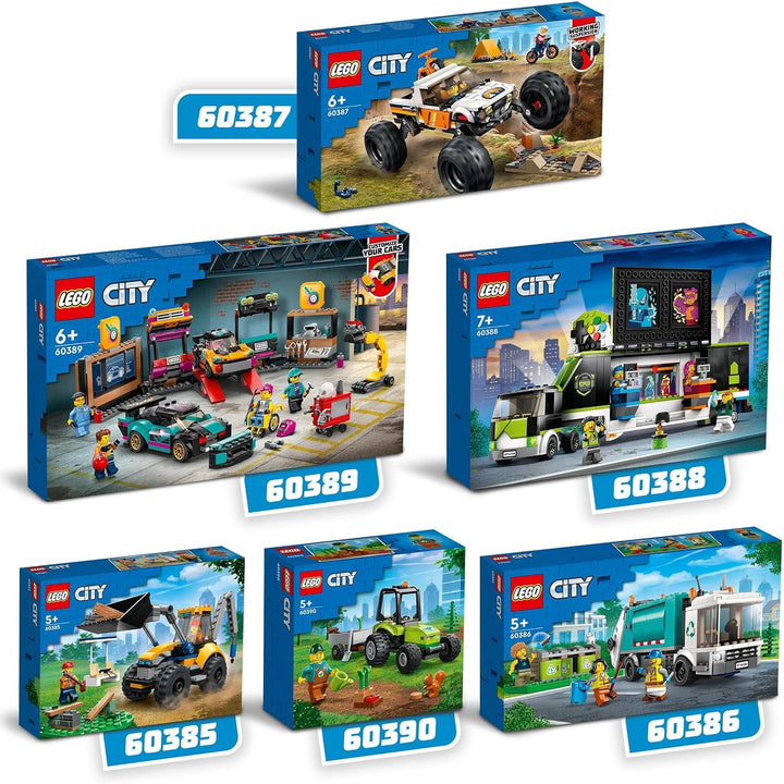 LEGO City Müllabfuhr, Müllwagen Spielzeug mit Mülltonnen für Kinder ab 5 Jahren, Lern- und Sortiersp