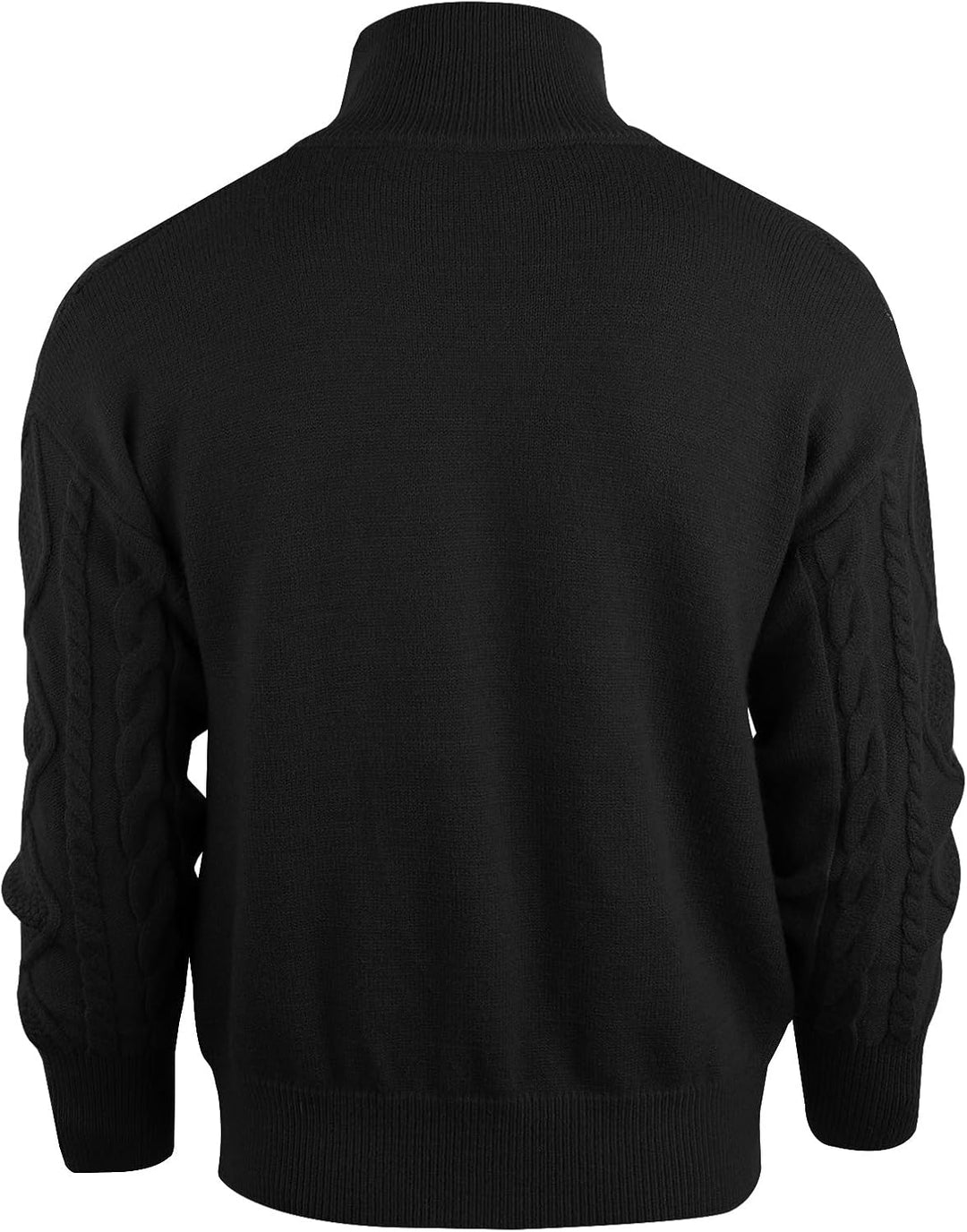 Danfiki Pullover für Herren Rollkragen Strickjacke Strickpullover Gestrickte Knöpfe Twisted Thermal