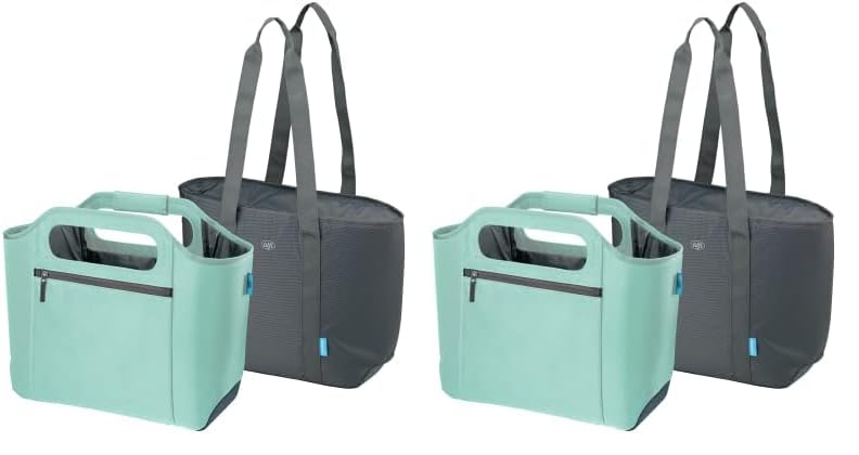 alfi ISO Bag 2in1 23 Liter, Mint Green, Thermo-Kühltasche aus Polyester mit extra Tragetasche, isoli