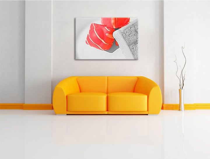 appetitliche Süssigkeiten schwarz/weiss Deluxe Format: 100x70 cm auf Leinwand, XXL riesige Bilder fe