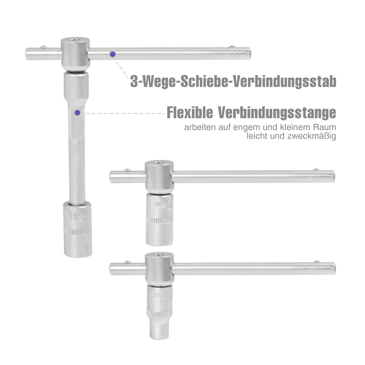 WORKPRO Steckschlüsselsatz 108-teilig, Knarrenkasten Ratschenkasten für Auto, mit 1/4" und 1/2" Umsc