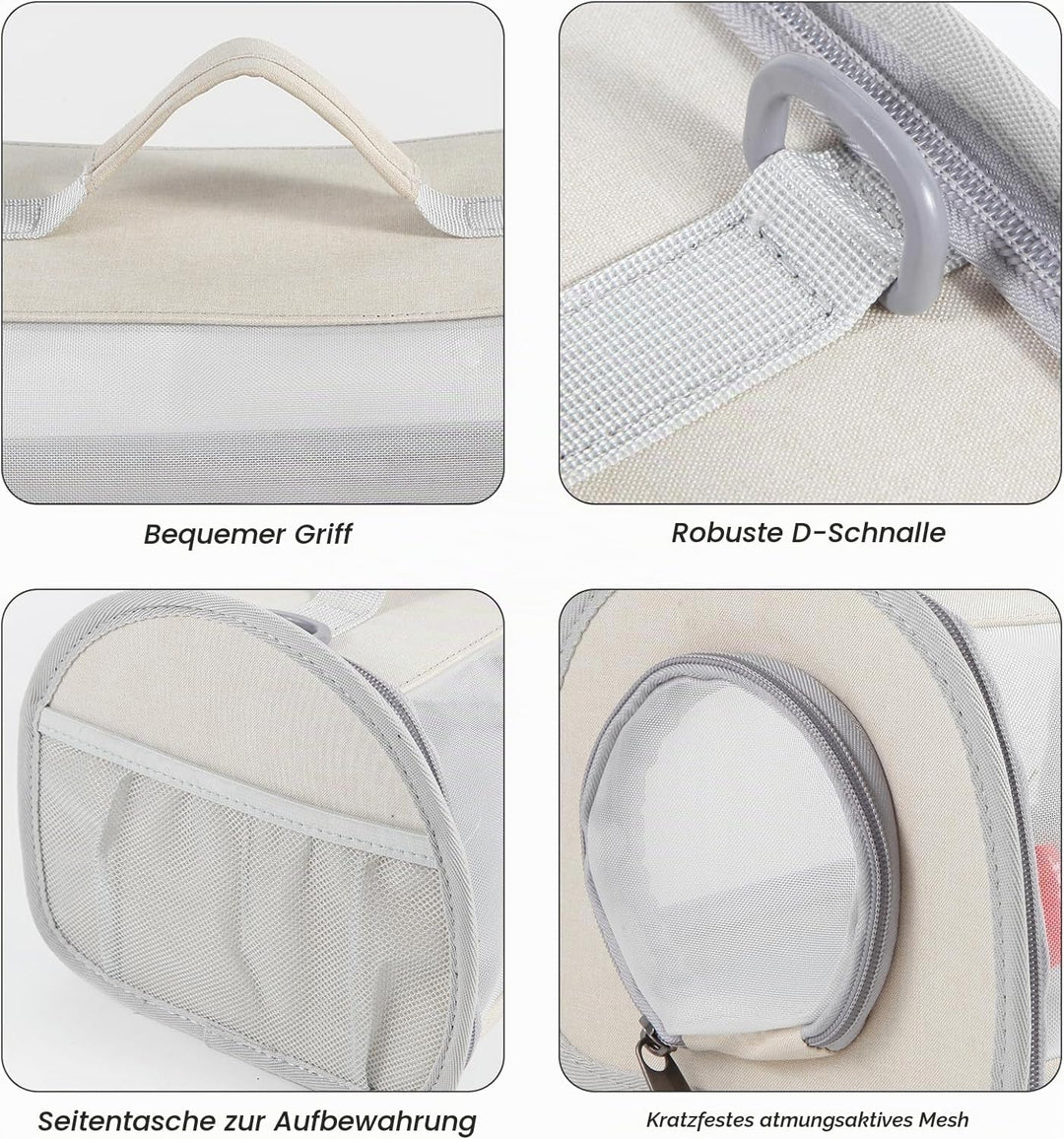 Kleintiertransporttasche – Atmungsaktive Perspektivtasche für Meerschweinchen, Kaninchen &amp; Co. – Ide