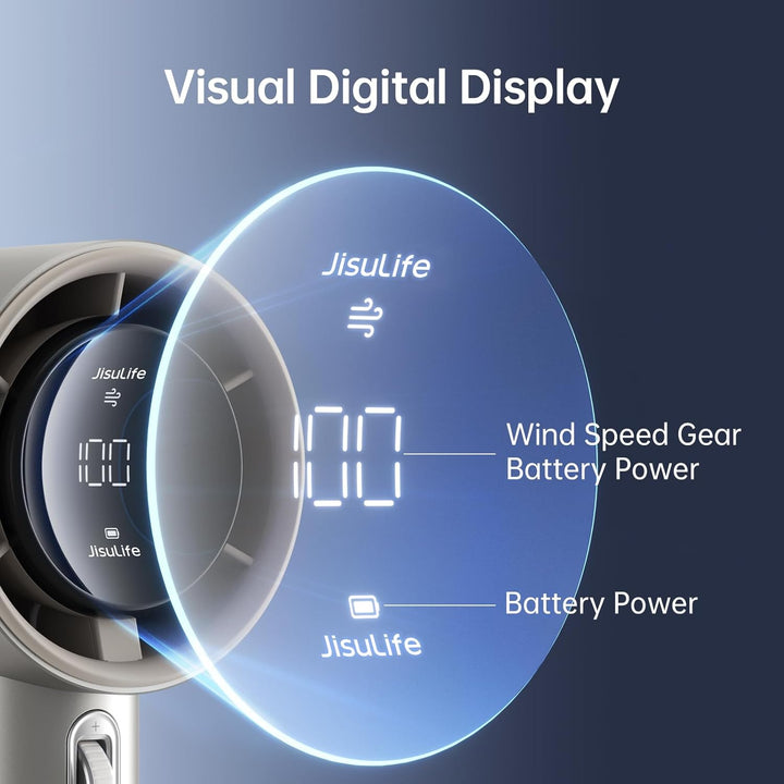 JISULIFE Tragbarer Handventilator,Turbo Mini Ventilator Einstellbare Geschwindigkeit(1-100),Wiederau