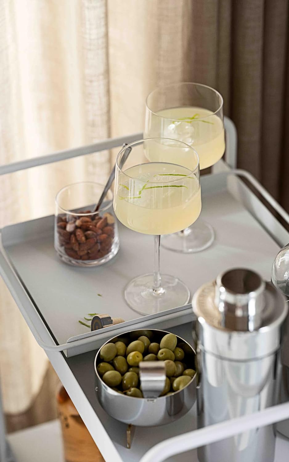 Zone Denmark A-Cocktail Trolley Barwagen, 60,6 x 40,5 x 66,4 cm, Black 60,6 x 40,5 x 66,4 cm Schwarz