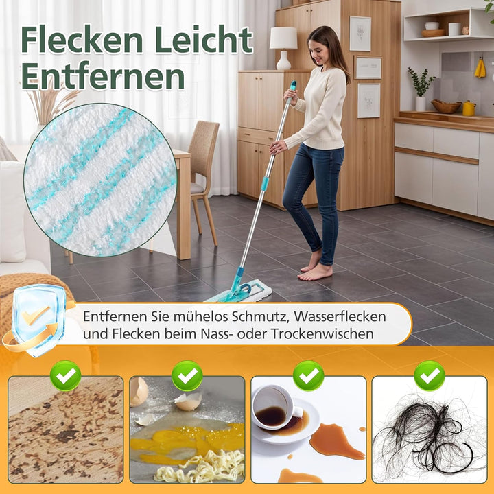 3 Pack Ersatz-Wischbezüge für Leifheit Profi XL Micro Duo / Profi XL Cotton Plus alle Bodenwischer-S