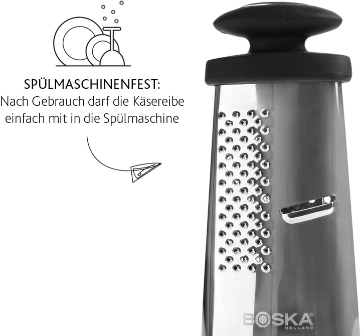 Boska Trio Formaggio/drei Käsereiben/Edelstahl/Kunststoff/Schwarz/Silber / 160 x 85 x 50 mm Kunststo