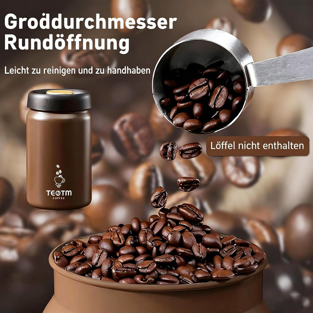 Kaffeebohnen Behälter, Luftdichte Kaffeedose, 1.2 L Vakuumversiegelung Aufbewahrung Dose, Vorratsglä