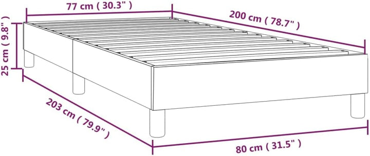 vidaXL Boxspringbett, Bettgestell mit Lattenrost, Bett Polsterbett mit Stützbeinen, Einzelbett Schla