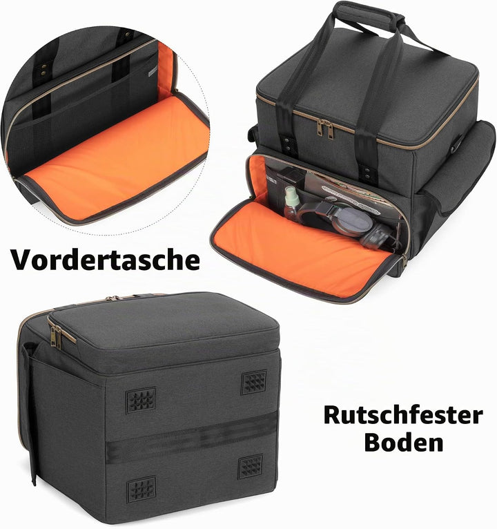 Trunab Rucksack Tasche Schallplatten, Wasserdichtes Nylon Tasche für Vinyl Record LPs Aufbewahrungsb