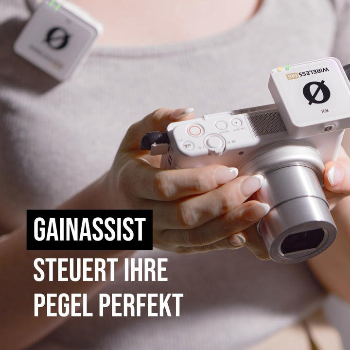 RØDE Wireless ME Dual Set: Kompaktes drahtloses Mikrofonsystem mit GainAssist-Technologie, integrier