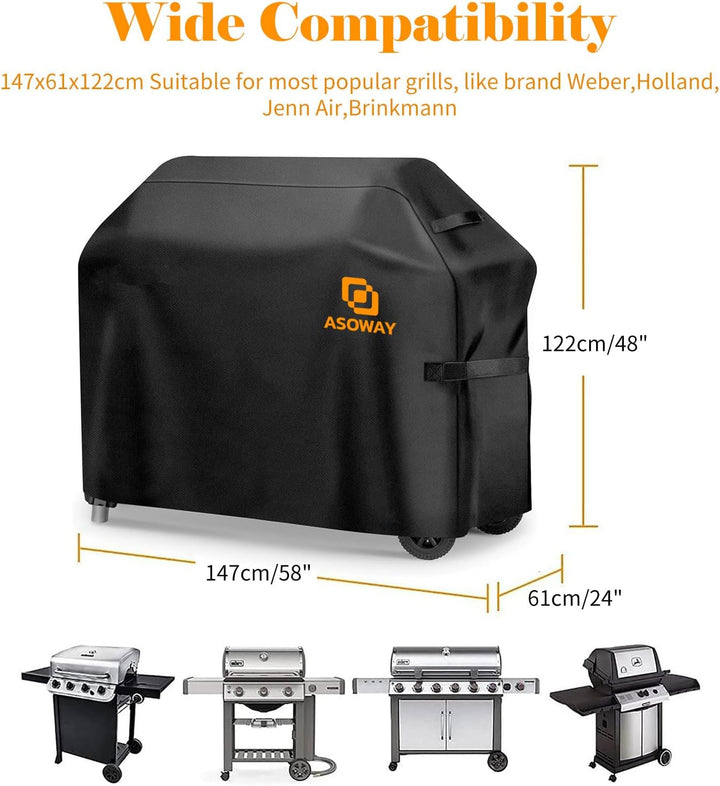 Grillabdeckung Wetterfest, Grill Abdeckung 600D Hochwertige Oxford Gewebe Reissfest für Weber, Ender