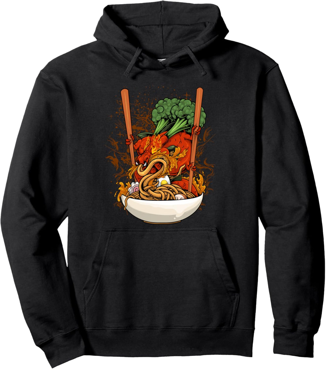 Ramen Dragon Chinesisch Pullover Hoodie