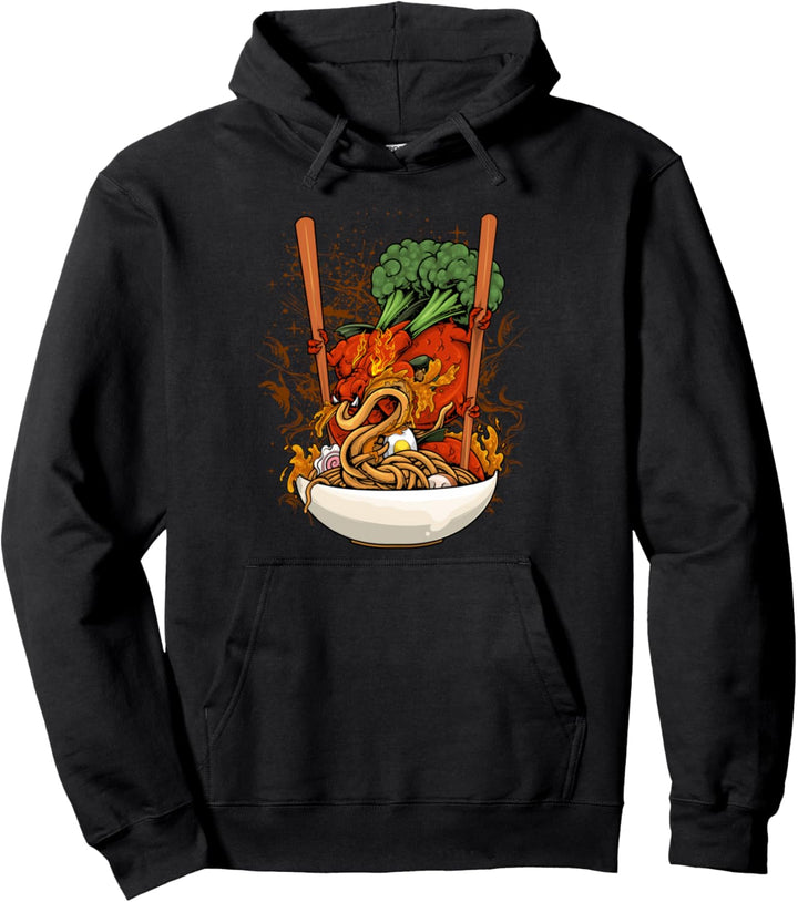 Ramen Dragon Chinesisch Pullover Hoodie