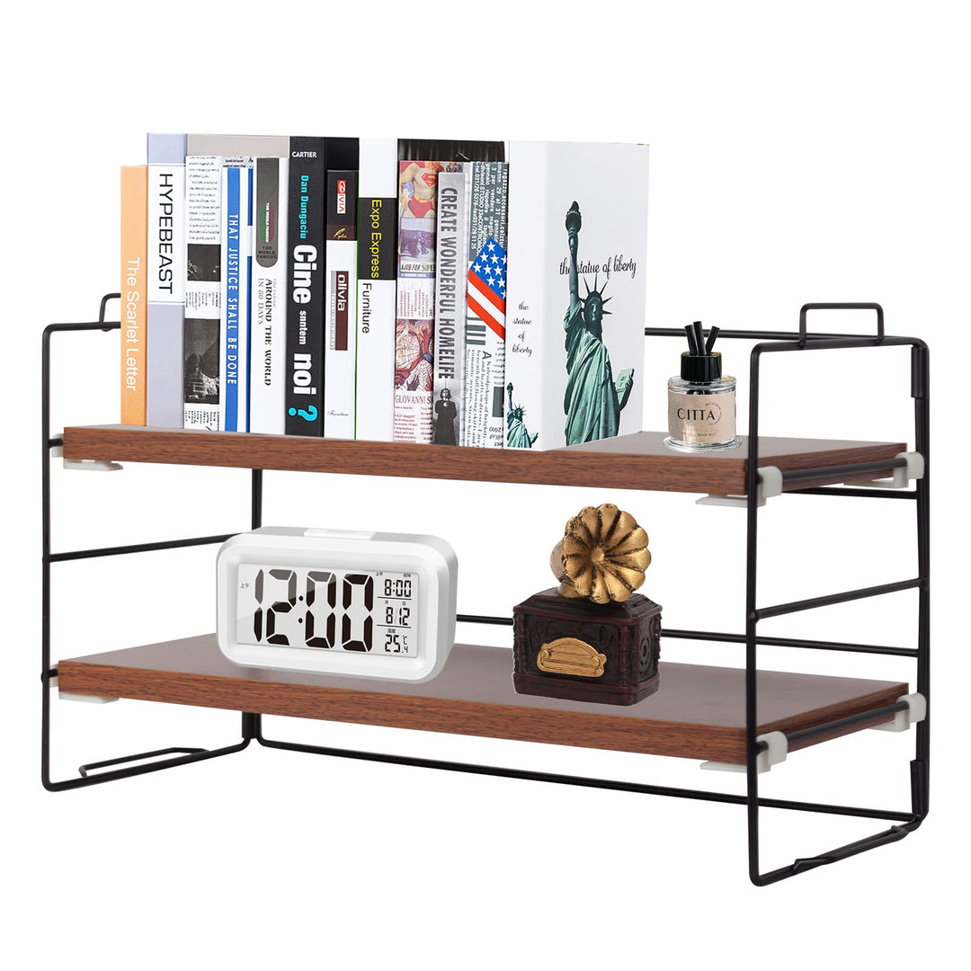 powerking Schreibtisch Regal Organizer, 2-Tier Desktop Regale, justierbare Bücherregal Speicher Rack