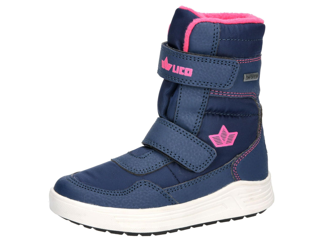Lico Unisex Kinder Namsos VSchneestiefel 28 EU Marine Pink, 28 EU Marine Pink