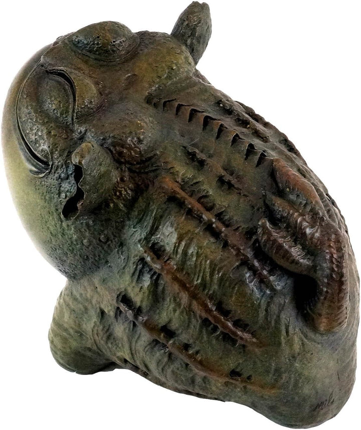 Kunst & Ambiente - Bronzefigur - Lustige chinesische Kröte/Frosch - signiert von Milo - Tierfigur -