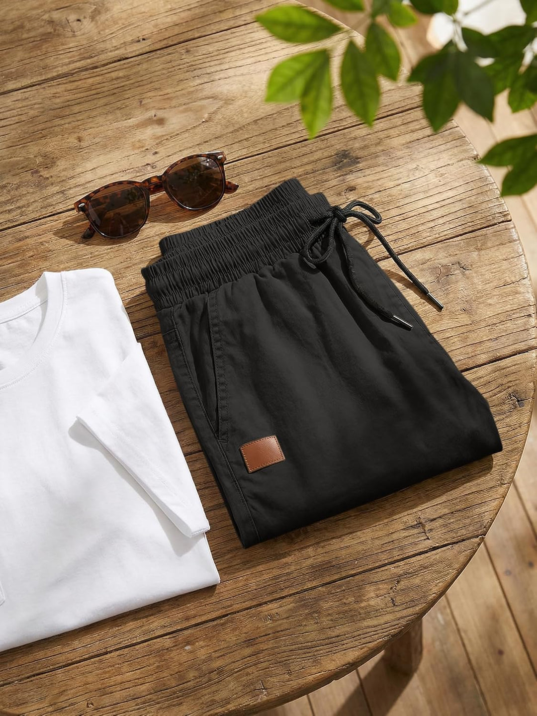 JMIERR Kurze Hosen Herren Sommer Shorts Herren Chino Baumwolle Elastische Taille mit Taschen S-3XL M