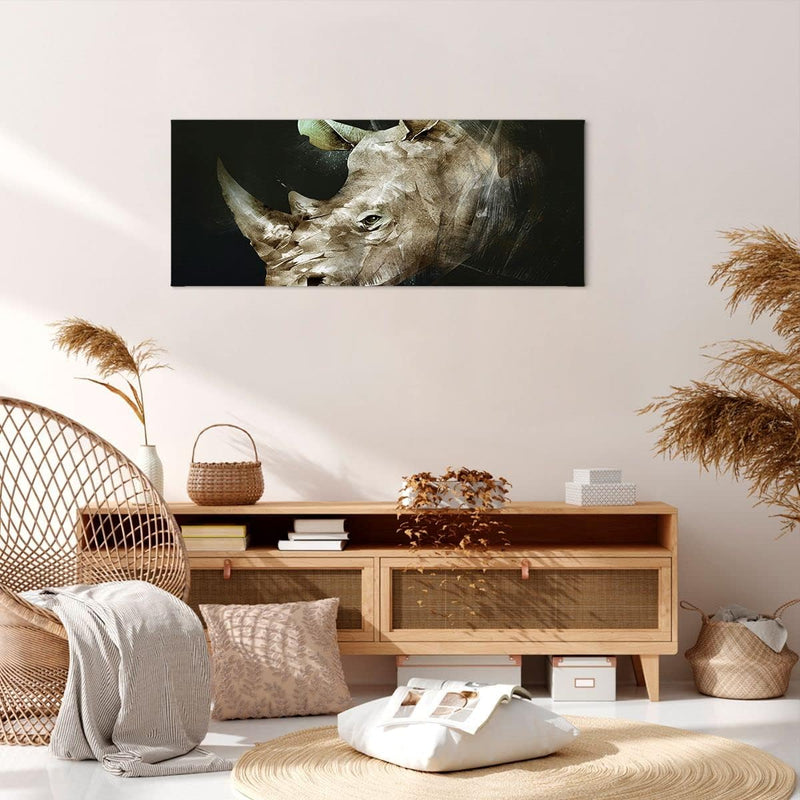 Panorama Bilder auf Leinwand 100x40cm Leinwandbild Tier Abstraktion Gross Wanddeko Bild Schlafzimmer