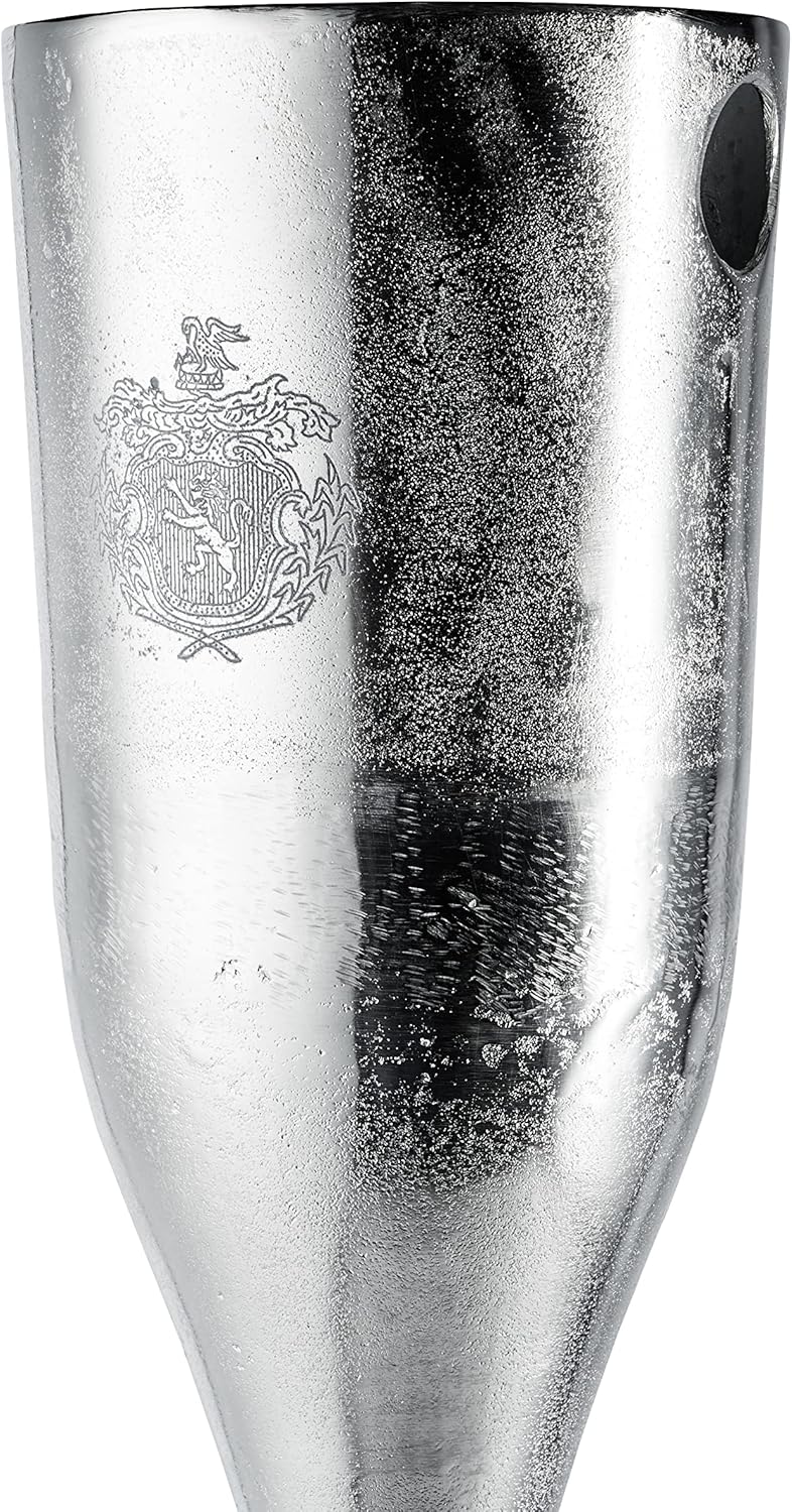 Champagnerkühler auf Standfuss, Weinkühler Sektkühler Flaschenkühler Getränkekühler, Aluminium Metal