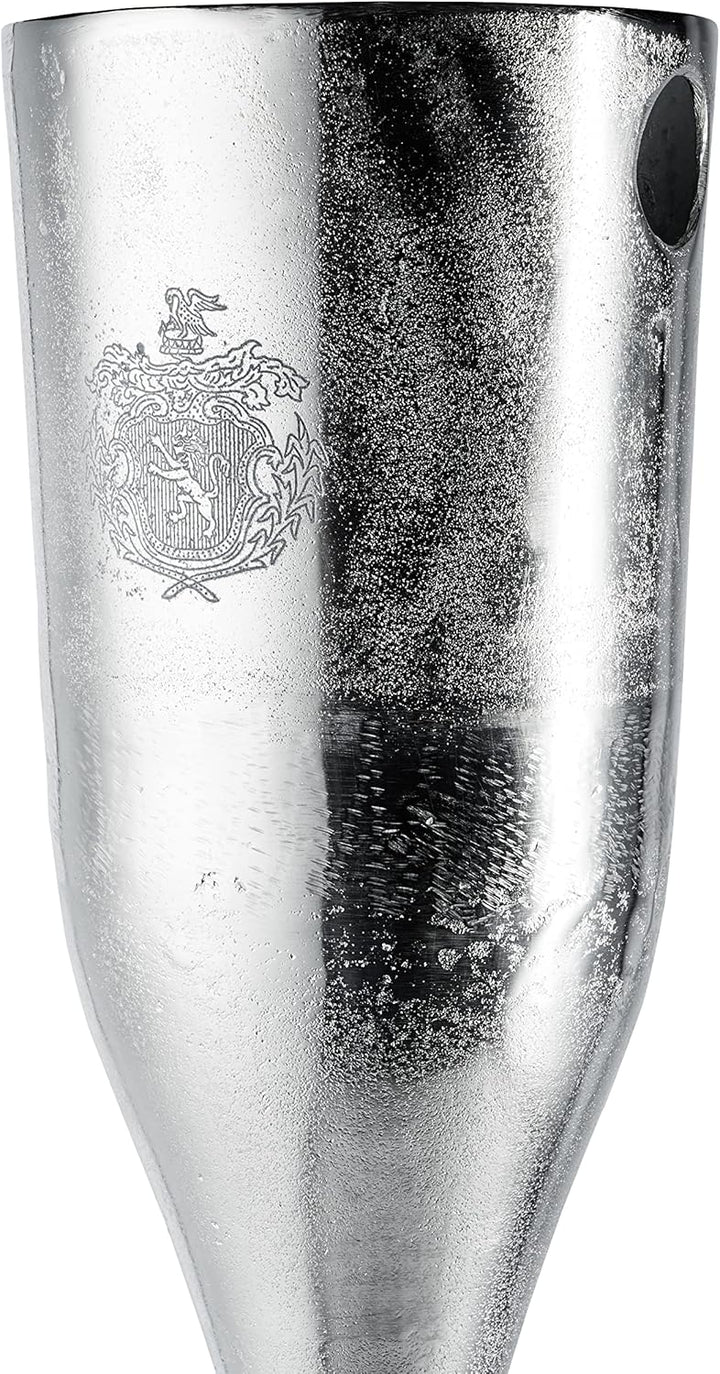 Champagnerkühler auf Standfuss, Weinkühler Sektkühler Flaschenkühler Getränkekühler, Aluminium Metal