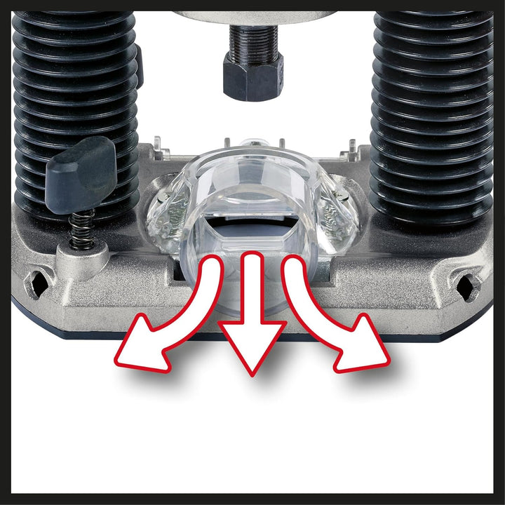 Einhell Oberfräse TC-RO 1155 E (1100 W, Ø 6 und 8 mm, Drehzahlregelung, Parallelanschlag, Absaugadap