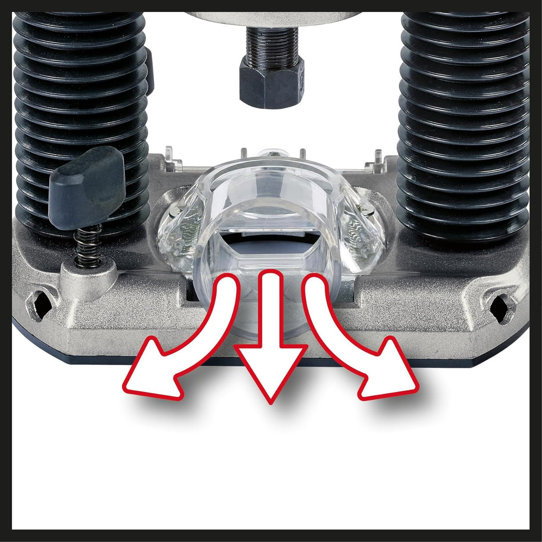 Einhell Oberfräse TC-RO 1155 E (1100 W, Ø 6 und 8 mm, Drehzahlregelung, Parallelanschlag, Absaugadap