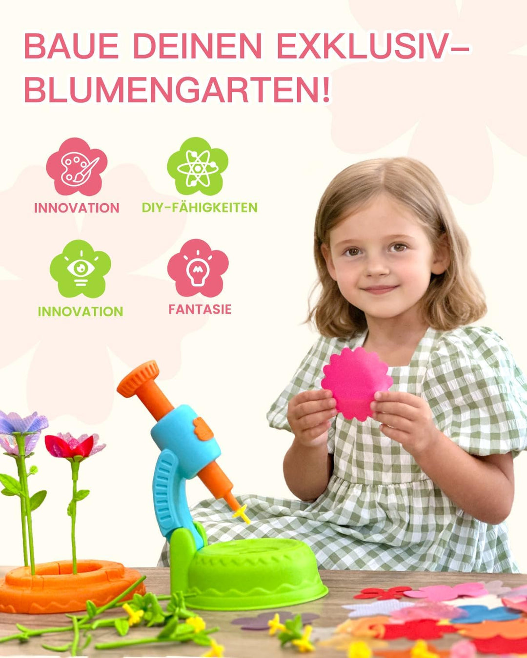 Glowsprout DIY Blumenbastelset für Kinder von 3 bis 12 Jahren - Zubehör schöne Stoffblumensträusse b