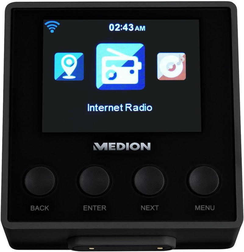 MEDION E85032 WLAN Internet Küchen Steckdosenradio (Abnehmbarem Streaming Lautsprecher, integriertes