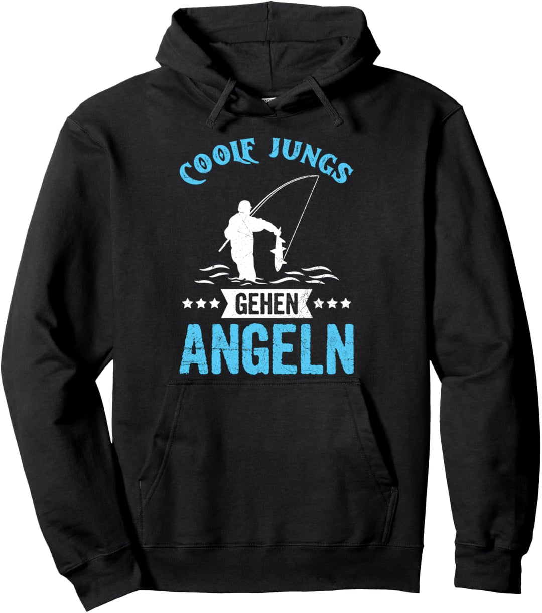 Coole Jungs Gehen Angeln Angler Fischer Spruch Pullover Hoodie