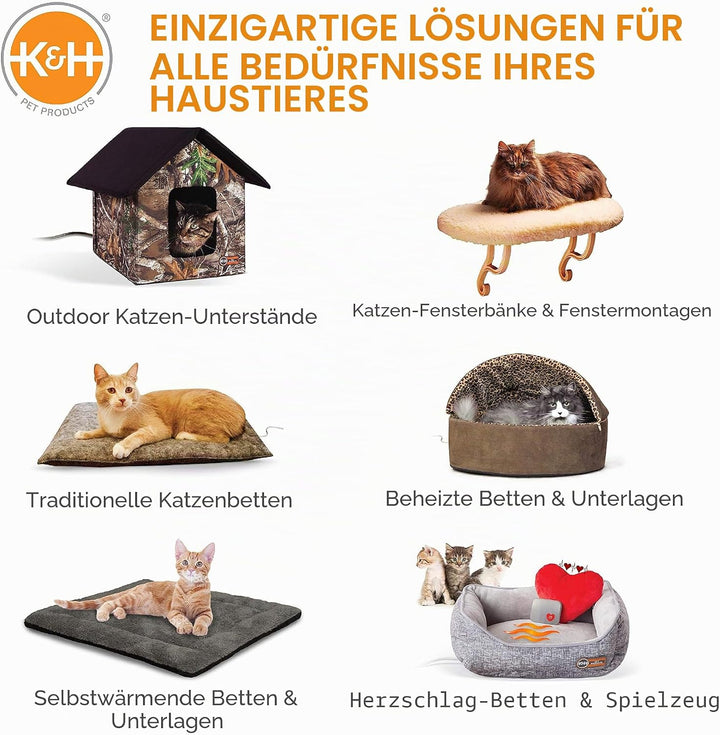 K&amp;H 779090 Haustierprodukte, EZ Kitty Sill Deluxe mit Polster, luxuriöses Fenster-Katzenbett