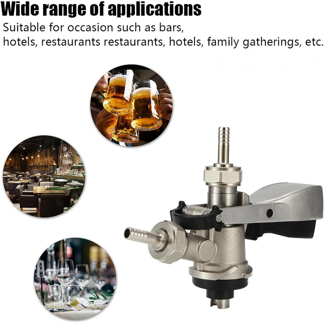 Kegverschluss Zapfkopf G5/8 Gewinde Keg Flachkeg Typ S Bierausgang, Brauen Fassbier Fasshähne 304 Ed