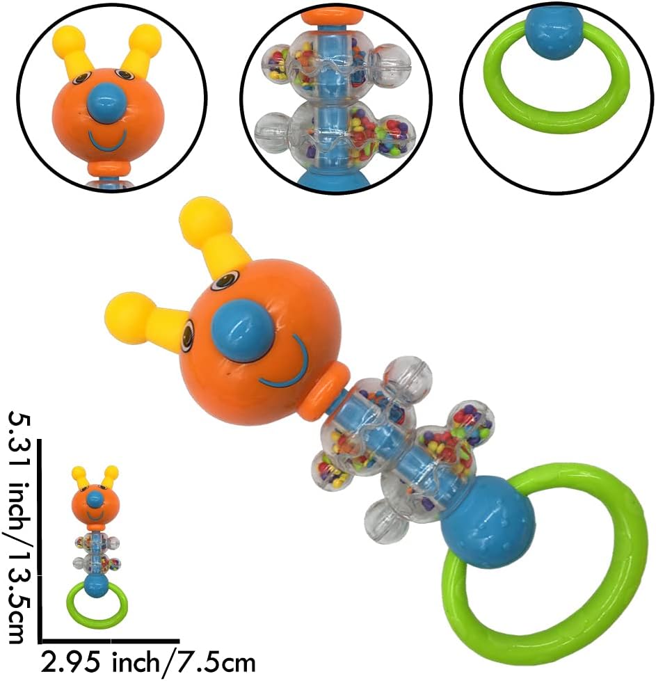 fiouni Baby Rassel Beissring Spielzeug Set Babys Erste Rasseln Babys Erstes Spielzeug Geschenkset fü