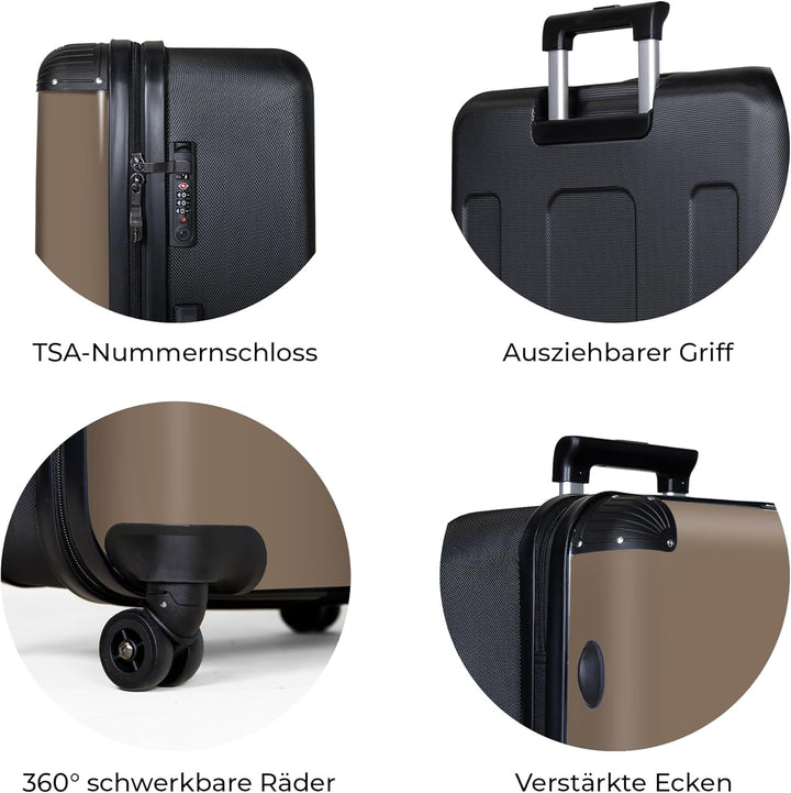 Koffer XL Gross 77x51.5x28 cm Reisekoffer mit Rollen Leicht Trolley grosser Hartschalenkoffer Rollko