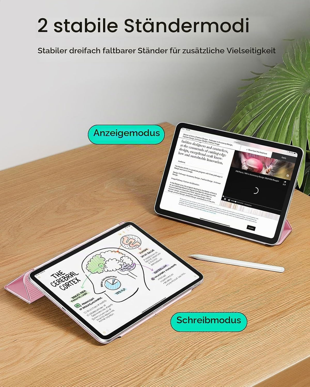 ESR für iPad Pro 13 Zoll Hülle M5/M4 (2025/2024), magnetische Befestigung, dünne Trifold Ständerhüll
