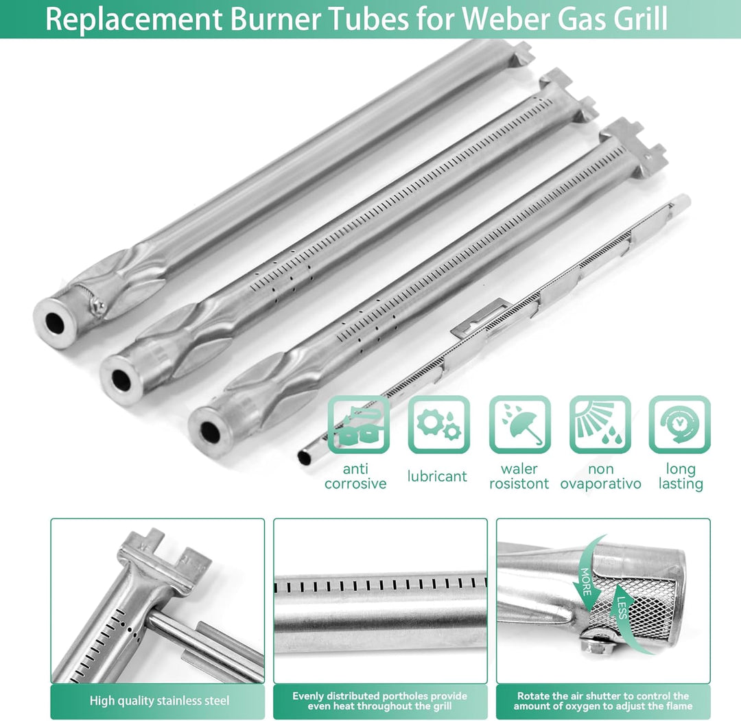 69787 Brenner & 7636 Flavorizer Bar für Weber Spirit 300 Spirit E310 S310 E320 S320 E330 S330 (Mit F