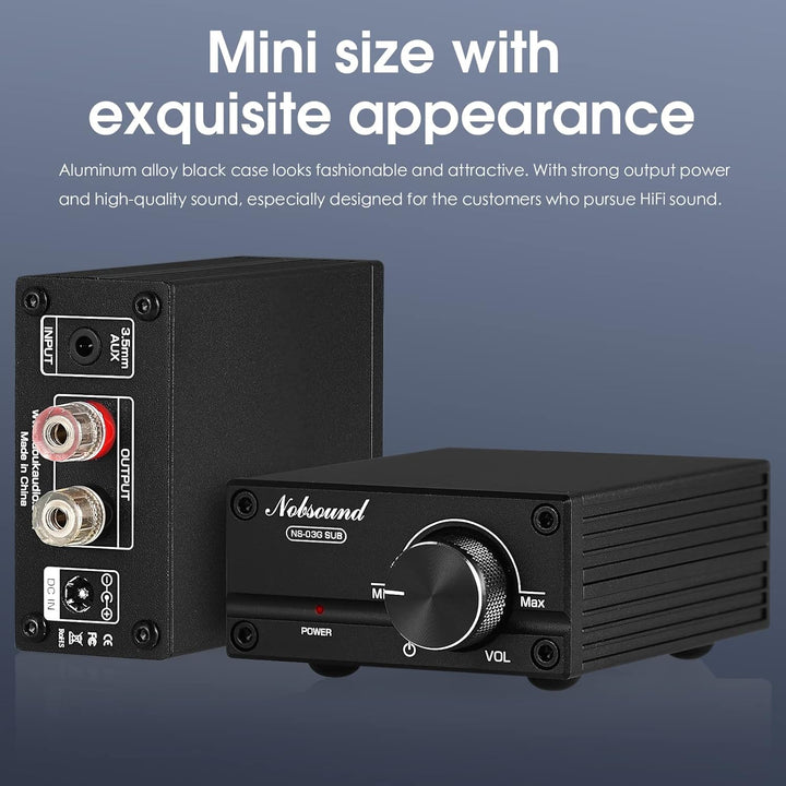 Nobsound 100W Subwoofer Verstärker Mono-Leistungsverstärker Digital Power Amplifier Mini Audio Amp m