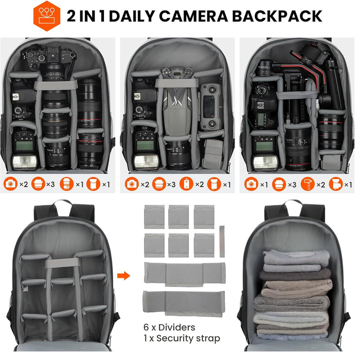 TARION Kamerarucksack Klein Fotorucksack Kameratasche: Kamera Rucksack Kompakt Kamerarucksäcke Leich