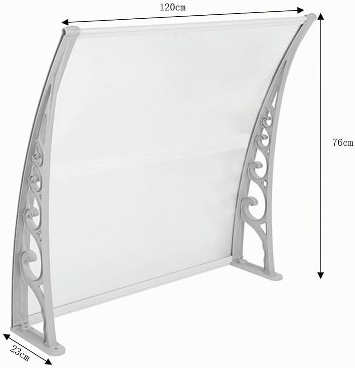XUANYU Überdachung Haustür aus Aluminium und Polycarbonat, Vordach Haustür, Vordach für Haustür, Tür