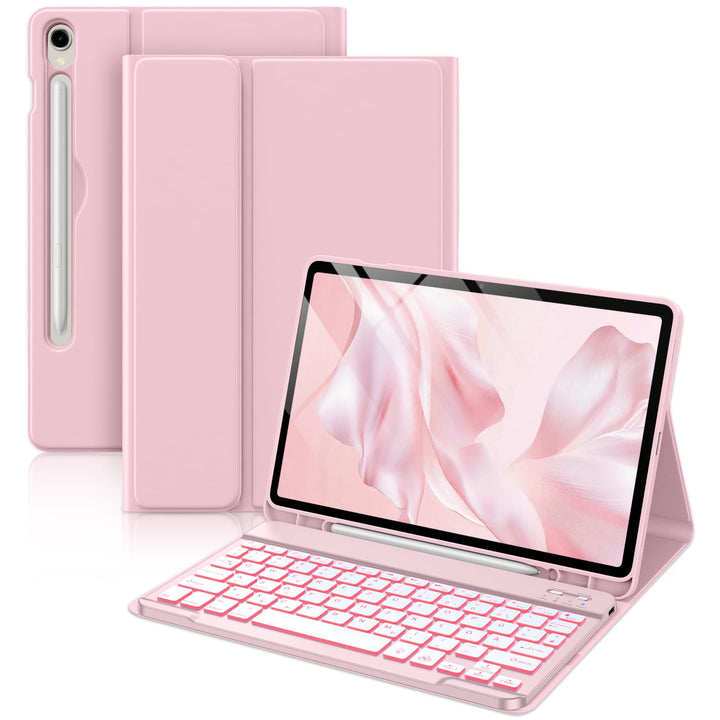 Vobafe Tastatur Hülle für Samsung Galaxy Tab S10 Lite/S10 FE/S9 FE 10.9 Zoll/Tab S9 11 Zoll, 7-Farbe