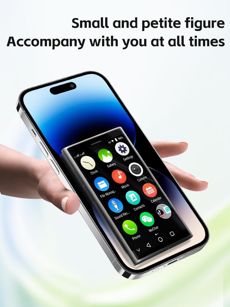 3G-Mini-Handy, kleines Smartphone für Kinder, 3-Zoll-HD-Bildschirm, 2 GB RAM + 16 GB, kompakt, WiFi,