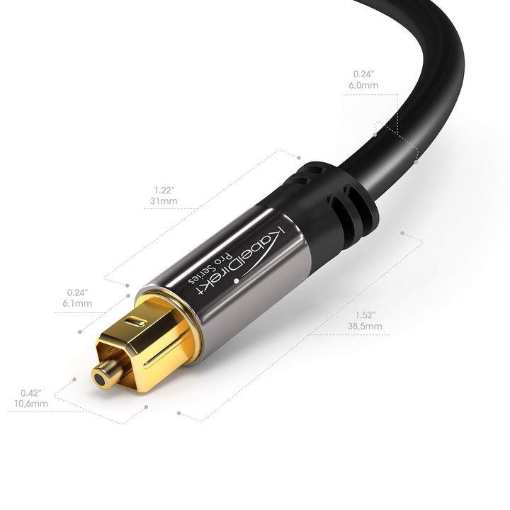 KabelDirekt - 3.5mm 2 Cinch Y Kabel - 3m - (3.5mm > 2 RCA, Klinke auf Cinch) - PRO Series & Optische