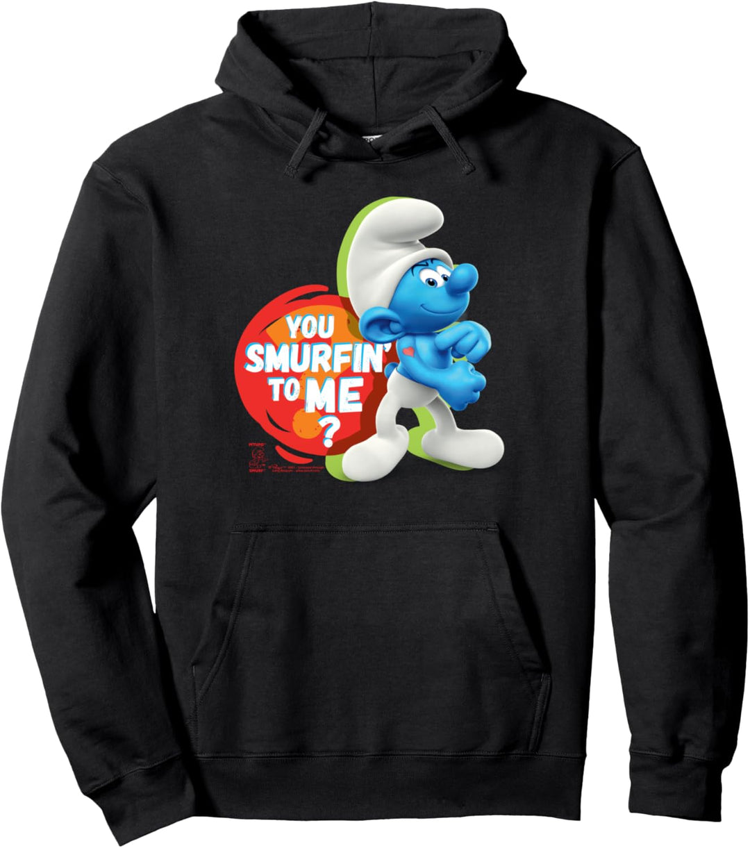 The Smurfs Schlumpfe Hefty You Smurfin' to Me? Pullover Hoodie