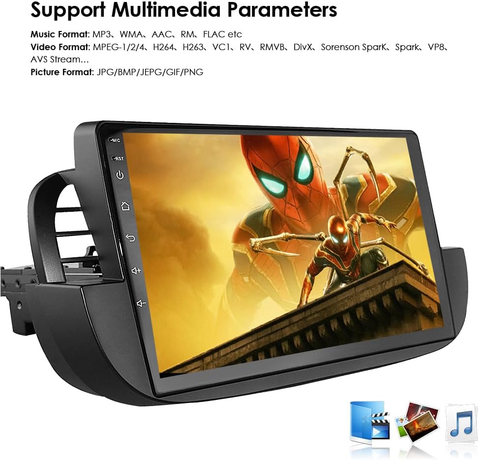 hizpo 9 Zoll Touchscreen Autoradio Kompatibel mit FIAT 500 2007-2014 mit Carplay/Android Auto 4-Core