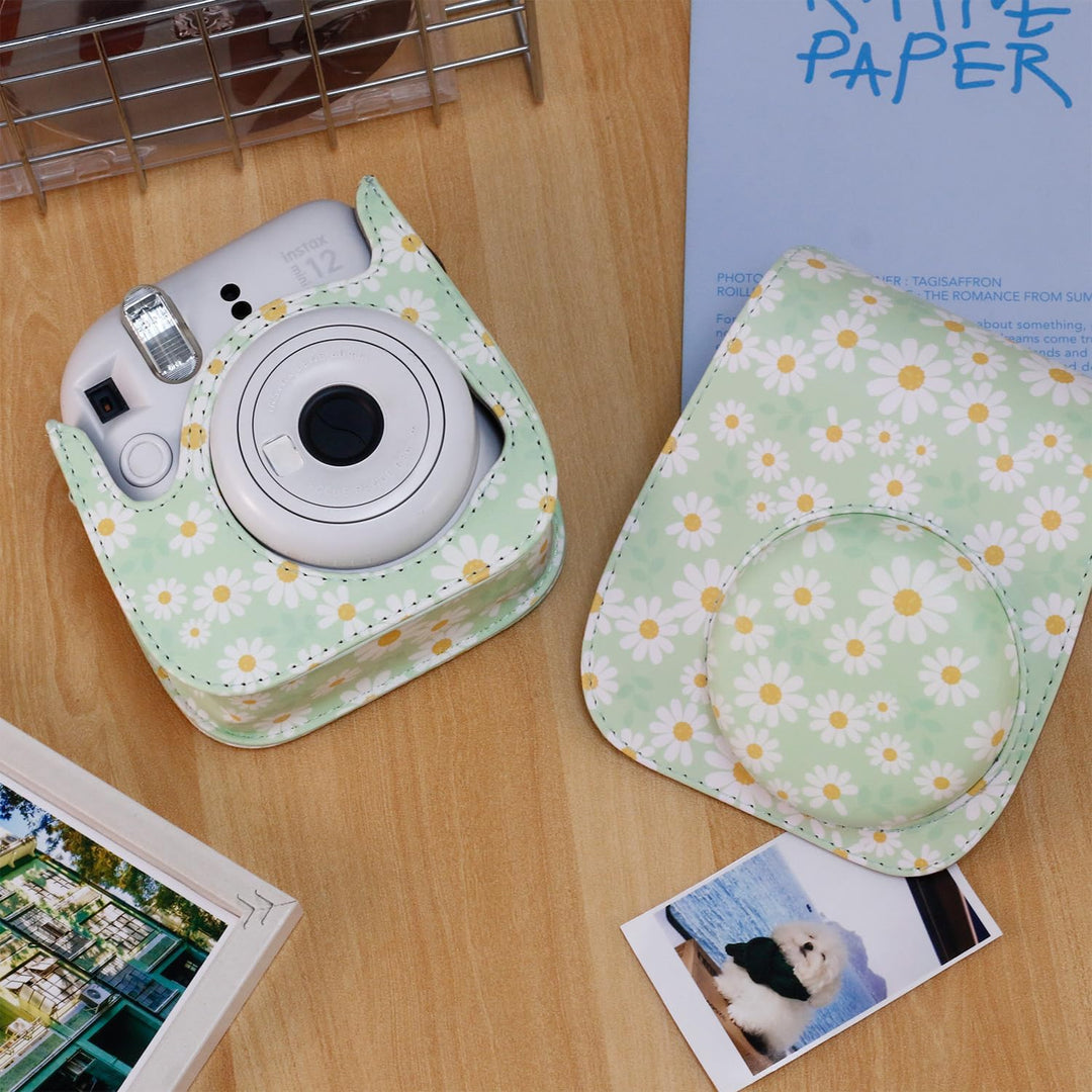 Schutzhülle kompatibel mit Fujiilm Mini 12 11 9 8 8+ Sofortbildkamera, Kameratasche aus PU-Leder mit