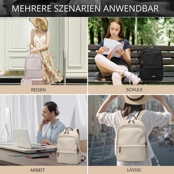 GOLF SUPAGS Rucksack für Damen, schmal, Computer-Büchertasche, Rucksack, Geldbörse für Arbeit, Reise
