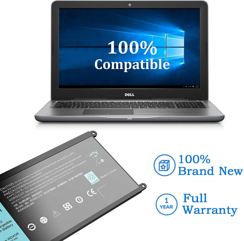 HASESS WDX0R Akku Ersatz für Dell Inspiron 13 5368 5378 5379 7368 7378 Battrey Inspiron 14 7460 Insp