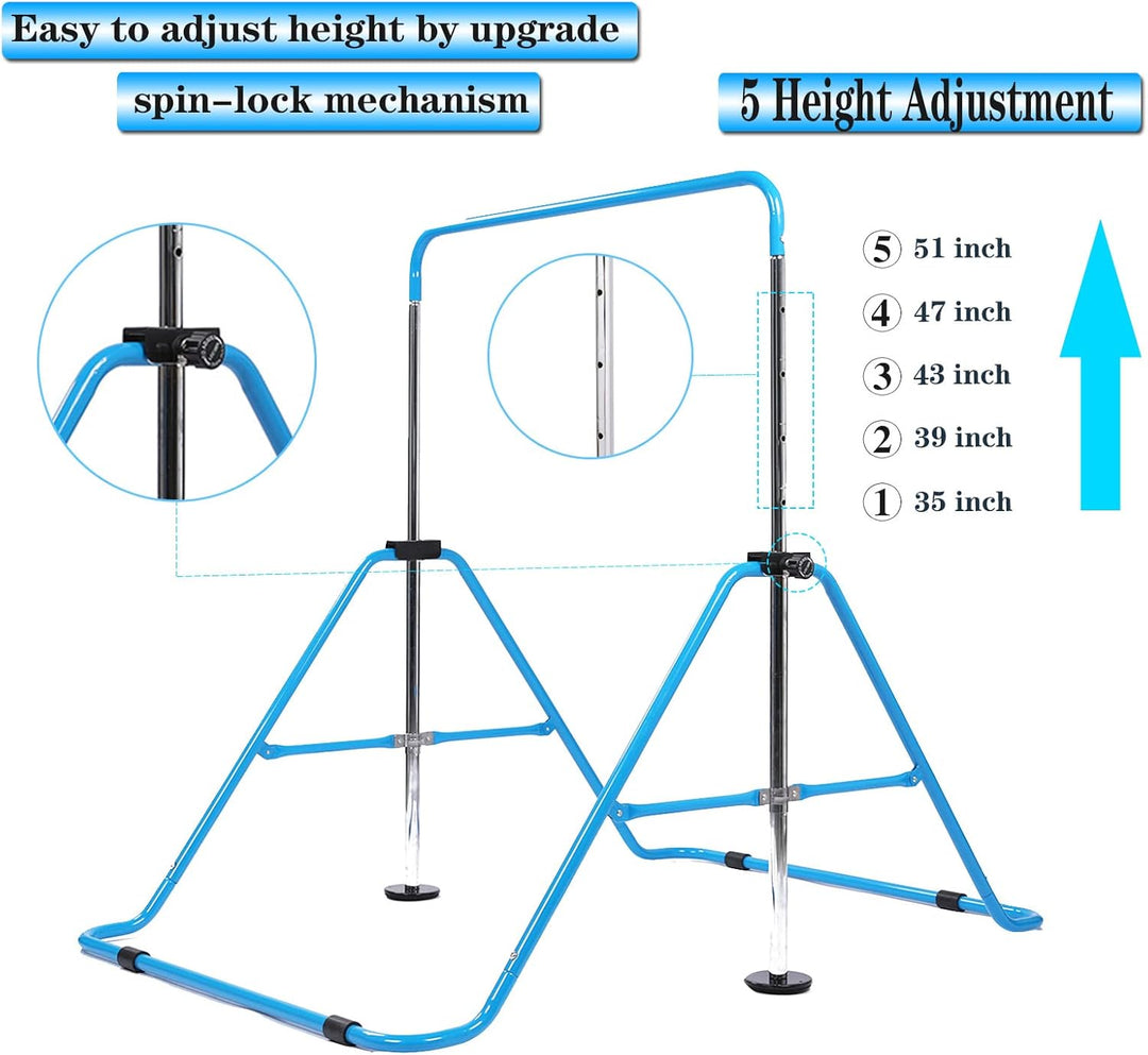 Gymnastik Turnreck Kinder Gymnastics Bar, Horizontale Kip Stange Faltbar Turntrainingsgeräte 4 Fach