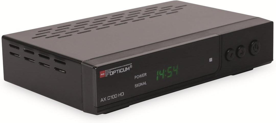 RED OPTICUM AX C100 HD Kabelreceiver I Digitaler Kabel-Receiver HD mit LED-Display - EPG - HDMI - US
