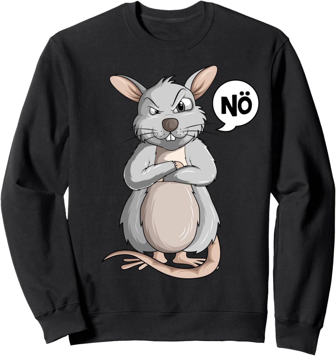 Ratten Nö Hausratten Ratte Kinder Mädchen Jungen Damen Sweatshirt